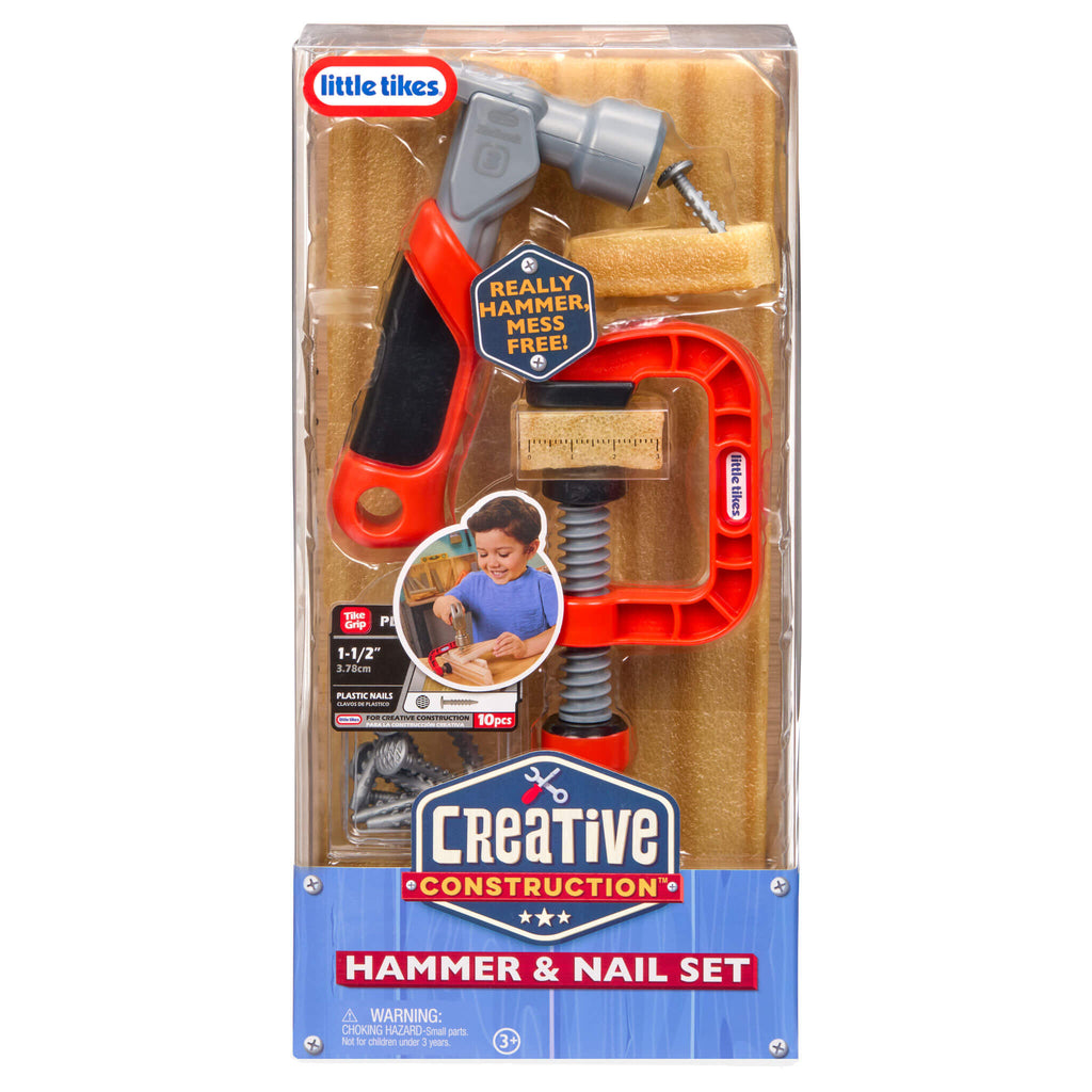 Creative Construction Hammer and Nail Set - Mess-Free Hammering Kit with Blueprint Projects
