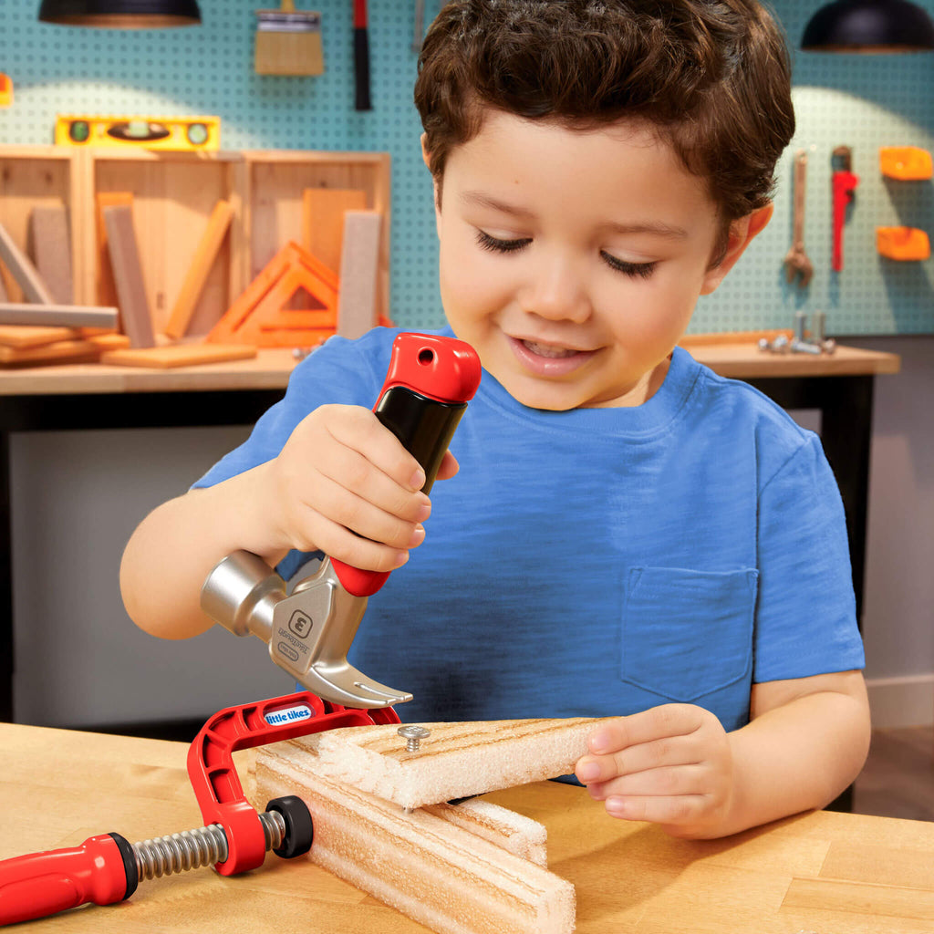 Creative Construction Hammer and Nail Set - Mess-Free Hammering Kit with Blueprint Projects