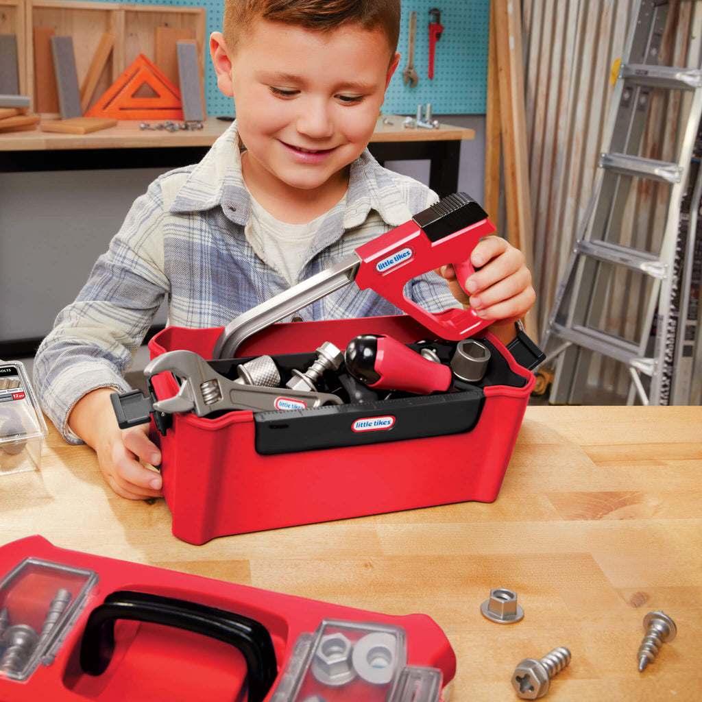 Creative Construction Tool Box Set - Kids Tool Box with Realistic Workshop Accessories