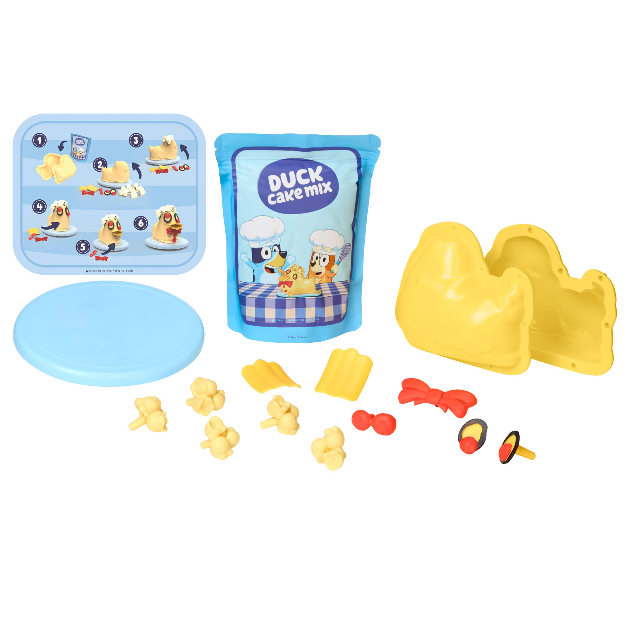 Creative Chefs Bluey - Duck Cake Kit - Bluey Duck Cake Set with Reusable Make-It Mix