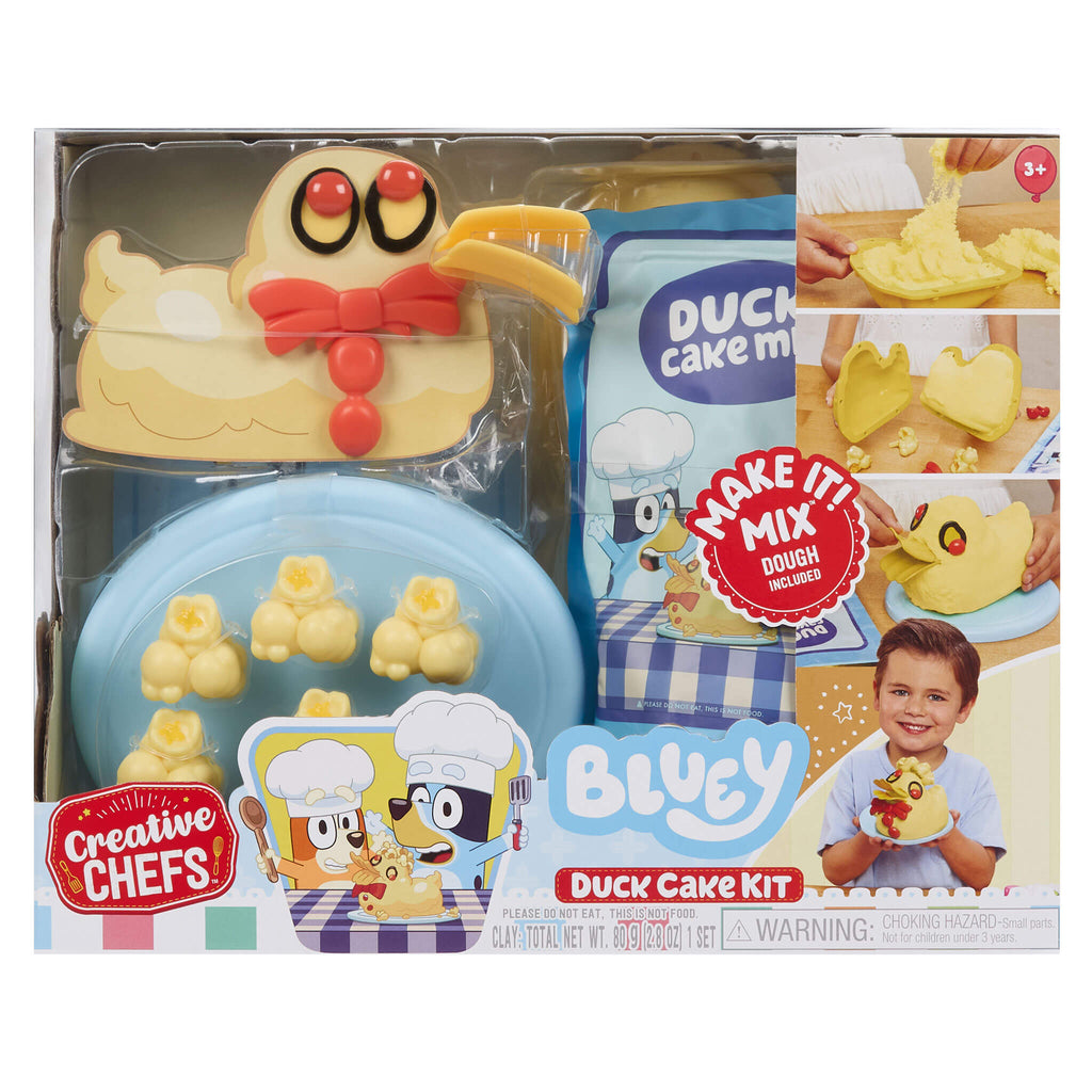 Creative Chefs Bluey - Duck Cake Kit - Bluey Duck Cake Set with Reusable Make-It Mix