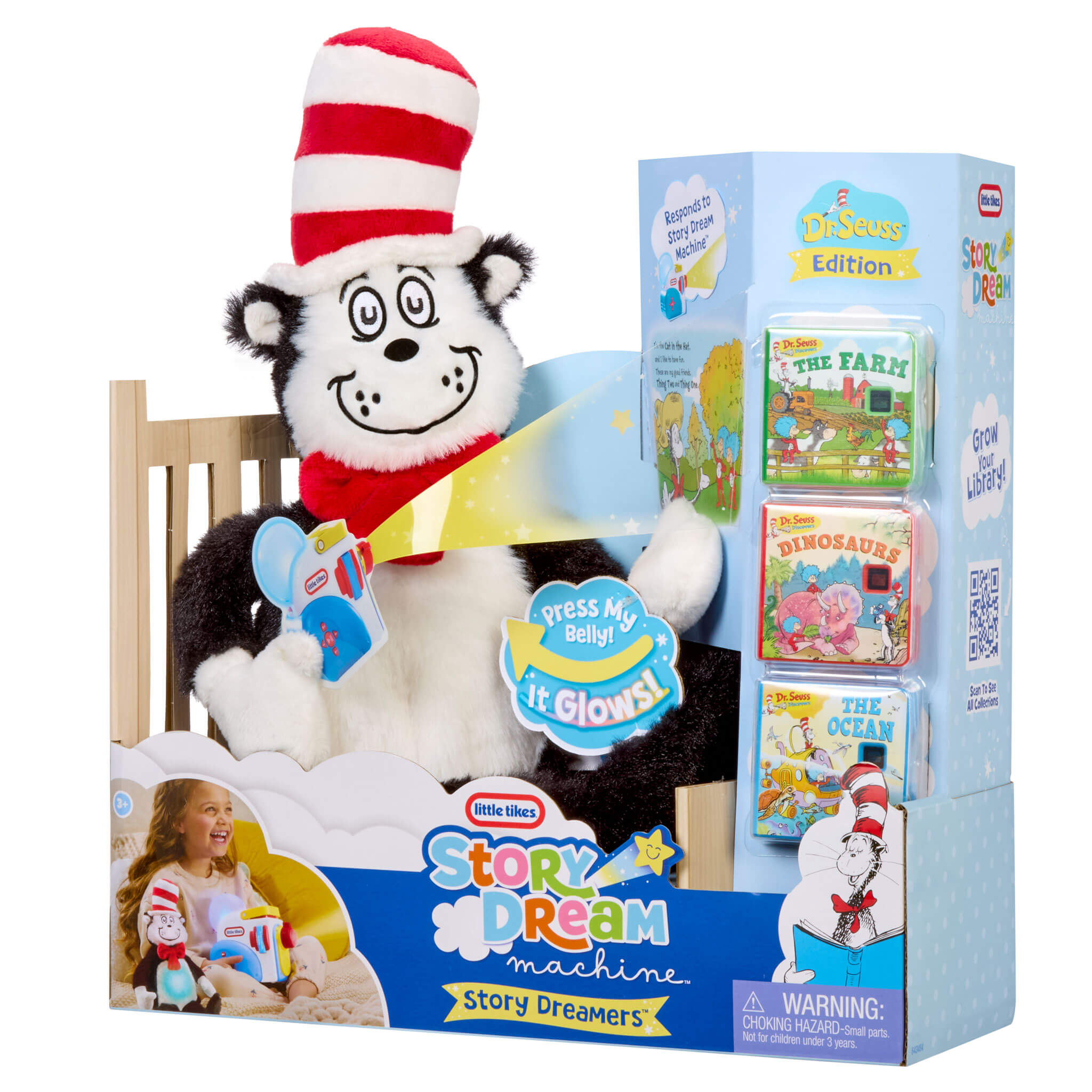 Story Dreamers Cat in the Hat Plush - Cat in the Hat Plush with Music and White Noise Modes