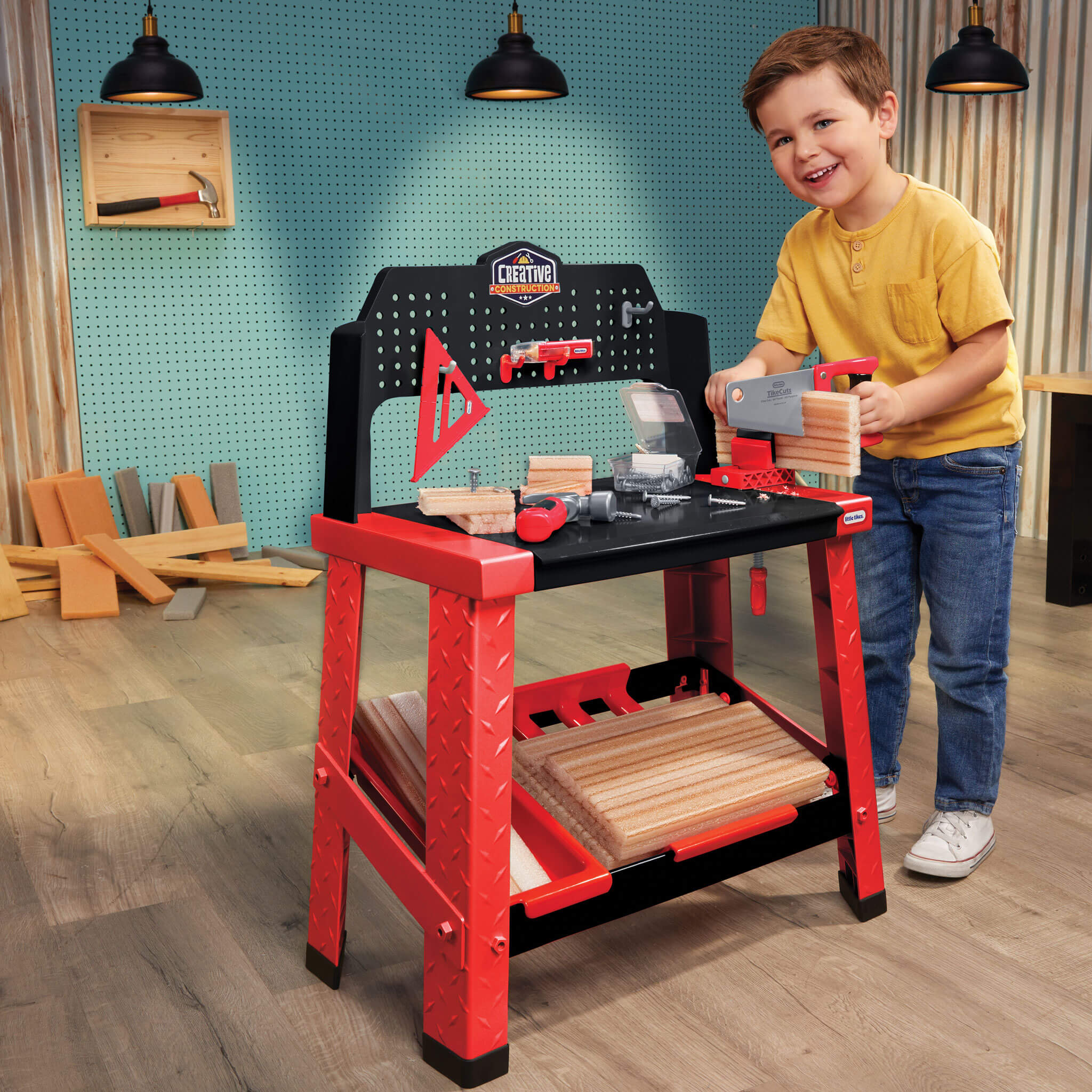 Creative Construction Workbench - Hands-On Construction Station for Young Builders