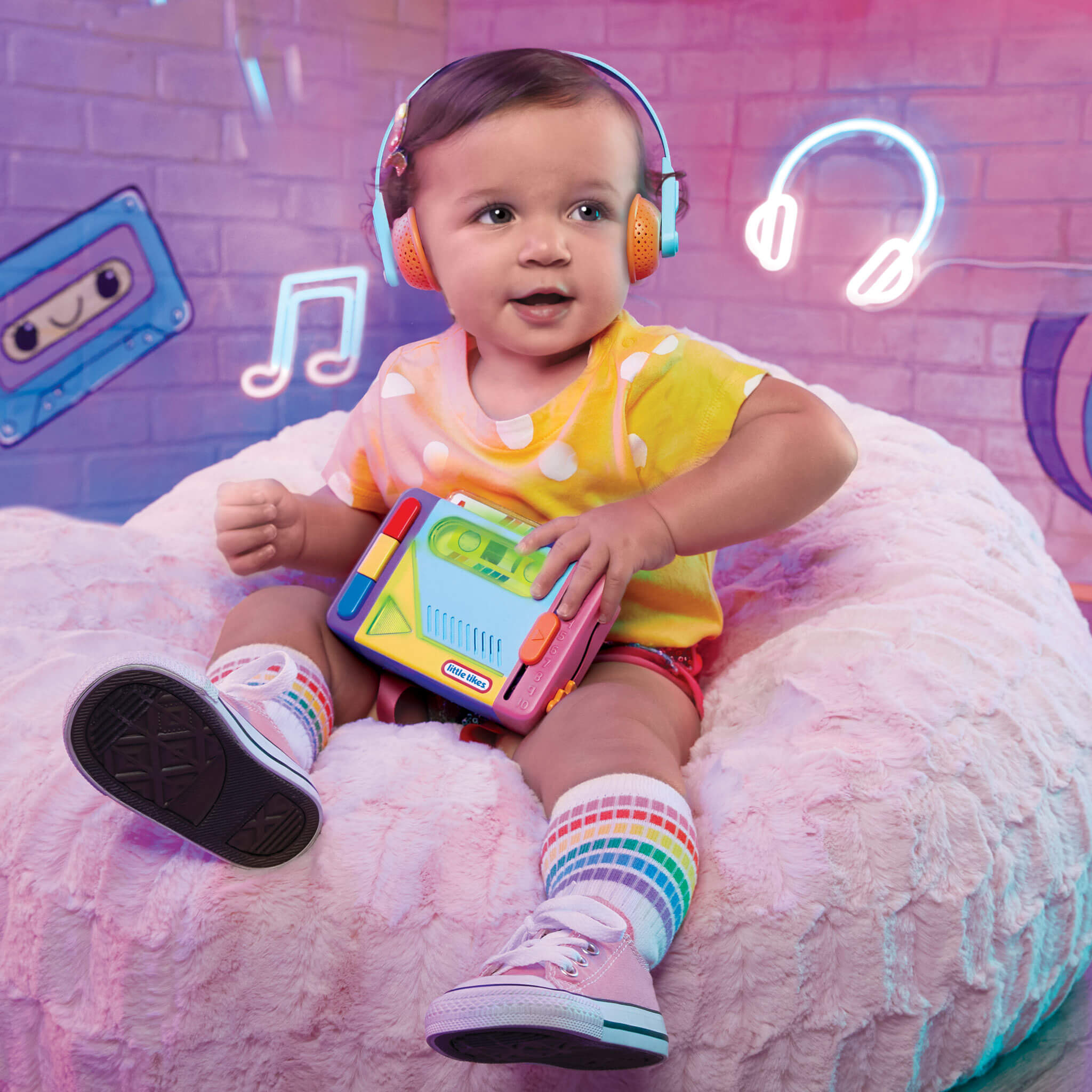 Old School Rainbow Remix Music Player - Retro Music Player with Songs, Colors and Numbers